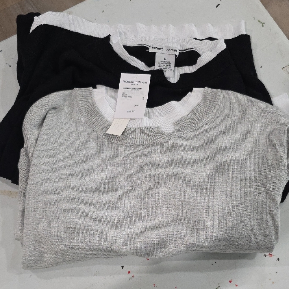 Sweet Romeo Black and Gray Knitwear